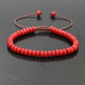Abacus Beaded Bracelet for Men and Women - Red / Women
