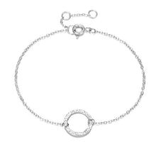 Load image into Gallery viewer, Circle Thin Chain Bracelet for Women - Silver