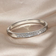 Load image into Gallery viewer, Crystal Cuff Bracelet for Women - Silver