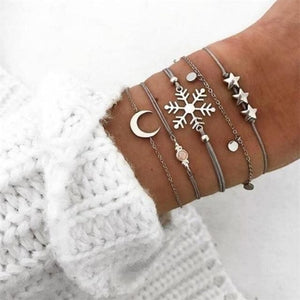 Crystal Metallic Beads Bracelet Sets for Women - 02