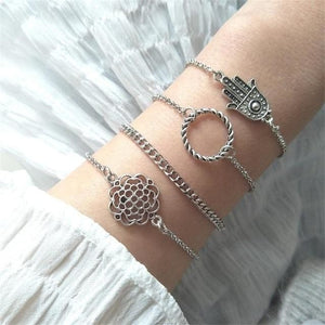 Crystal Metallic Beads Bracelet Sets for Women - 21