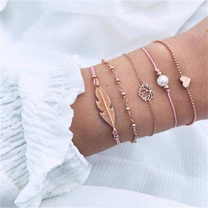 Crystal Metallic Beads Bracelet Sets for Women - 27
