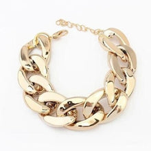 Load image into Gallery viewer, Flat Link Chain Bracelet for Women - Gold