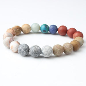 Galaxy Crystal Beads Bracelet for Men and Women - 10mm Matte Stone