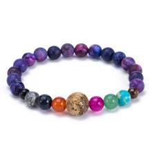 Load image into Gallery viewer, Galaxy Crystal Beads Bracelet for Men and Women - Purple Stone