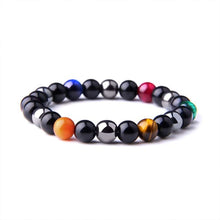 Load image into Gallery viewer, Hematite Beads Tiger Eye Bracelet for Men and Women - Multi Colors / 17cm