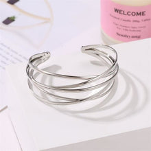 Load image into Gallery viewer, Hollow Cuff Bangle for Women - Silver