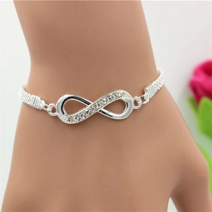 Infinity Deep Stones Womens Bracelet