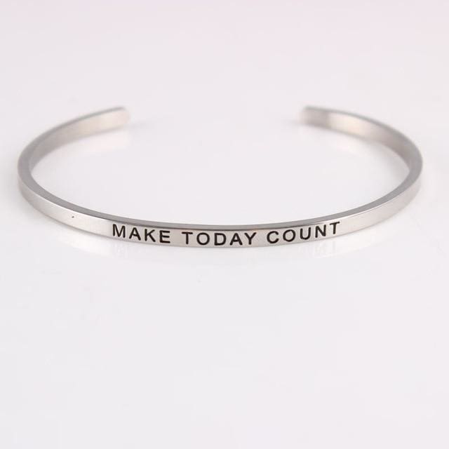 Inspirational Quote Bangle for Women - A