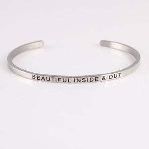 Inspirational Quote Bangle for Women - B