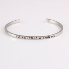 Load image into Gallery viewer, Inspirational Quote Bangle for Women - C