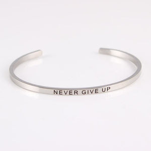 Inspirational Quote Bangle for Women - D