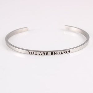 Inspirational Quote Bangle for Women - E