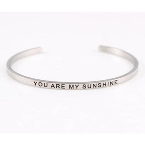 Inspirational Quote Bangle for Women - F