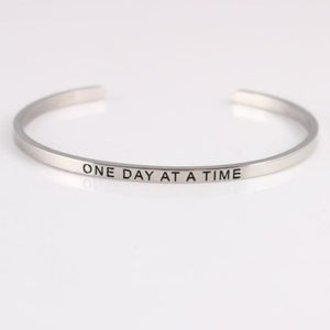 Inspirational Quote Bangle for Women - G