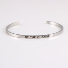 Load image into Gallery viewer, Inspirational Quote Bangle for Women - J