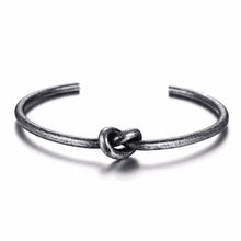 Load image into Gallery viewer, Knot Bangle for Women - Antique Silver