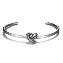 Load image into Gallery viewer, Knot Bangle for Women - Silver