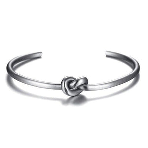 Knot Bangle for Women - Silver