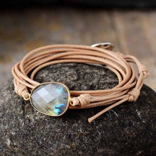 Load image into Gallery viewer, Labradorite Rope Bracelet for Men and Women - Tan