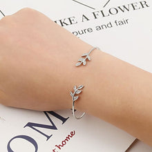 Load image into Gallery viewer, Leaf Open Cuff Bangle for Women