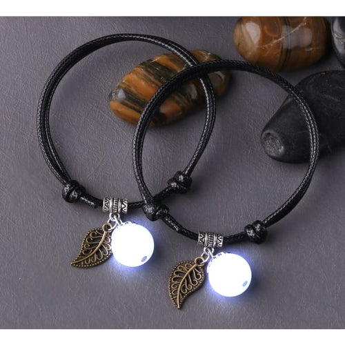 Luminous Pearl Leaf Pendant Bracelet for Women