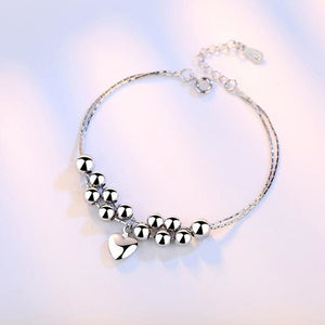 Metallic Pearls Cubes Hearts Stars Bracelet for Women - I