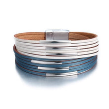 Load image into Gallery viewer, Multi-layer Leather Stripes Womens Bracelet - B