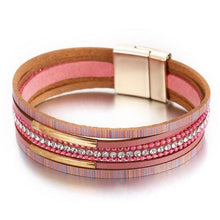 Load image into Gallery viewer, Multi-layer Leather Stripes Womens Bracelet - F