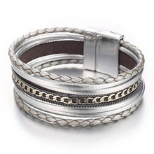 Load image into Gallery viewer, Multi-layer Leather Stripes Womens Bracelet - G