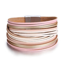 Load image into Gallery viewer, Multi-layer Leather Stripes Womens Bracelet - I