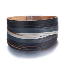 Load image into Gallery viewer, Multi-layer Leather Stripes Womens Bracelet - J