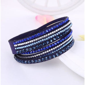 Multi-layer Stones Womens Bracelet - Ink Blue