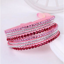 Load image into Gallery viewer, Multi-layer Stones Womens Bracelet - Pink