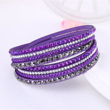 Load image into Gallery viewer, Multi-layer Stones Womens Bracelet - Purple