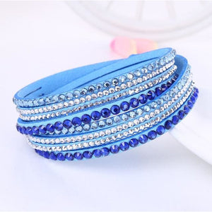 Multi-layer Stones Womens Bracelet - Sky Blue