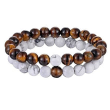 Load image into Gallery viewer, Onyx Beads Bracelet For Men And Women - White Tiger Eyes