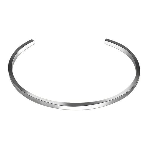 Open Cuff Bangle for Women - Silver