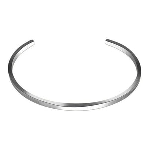 Open Cuff Bangle for Women - Silver