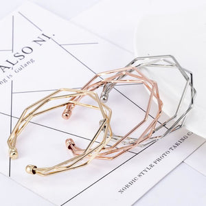 Open Hexagon Cuff for Women