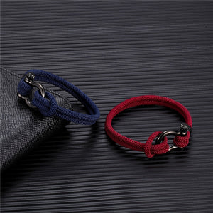 Anchor Cord Rope Bracelet for Men and Women