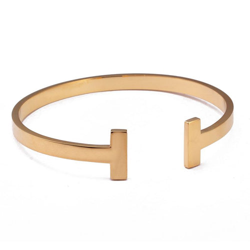 T-Bracelet Open Metallic Bangle for Women