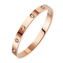 Load image into Gallery viewer, Rhinestone Cuff for Women - Rose Gold