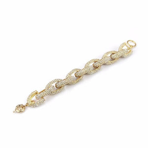 Rhinestone Paved Link Bracelet for Women