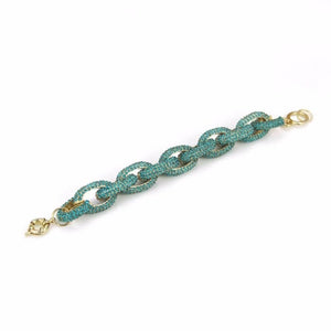 Rhinestone Paved Link Bracelet for Women