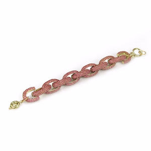 Rhinestone Paved Link Bracelet for Women