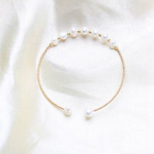 Load image into Gallery viewer, Semi-precious Pearls Bangle for Women - White