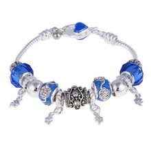 Load image into Gallery viewer, Silver Steel Crystal Charm Bracelet For Women - A