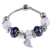 Load image into Gallery viewer, Silver Steel Crystal Charm Bracelet For Women - B