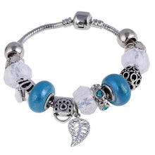 Load image into Gallery viewer, Silver Steel Crystal Charm Bracelet For Women - C